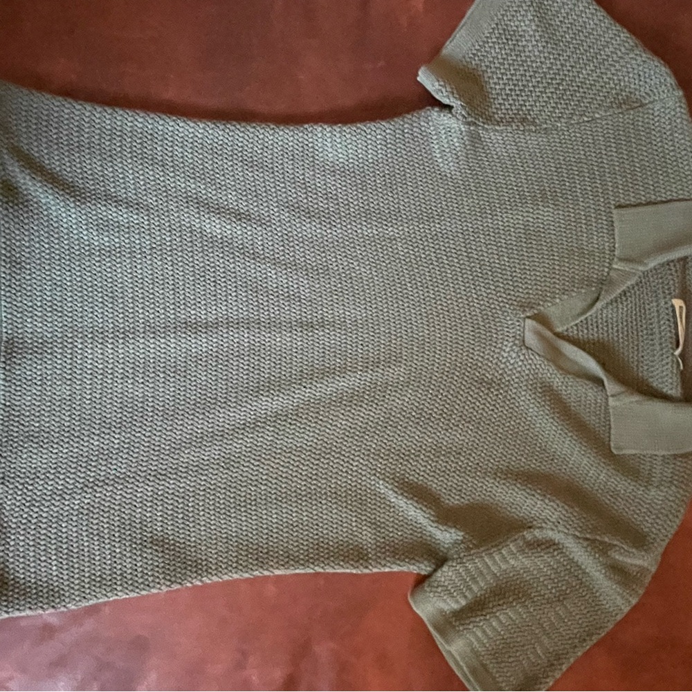 Men's Olive Green Textured Polo Shirt Wellen Huckberry